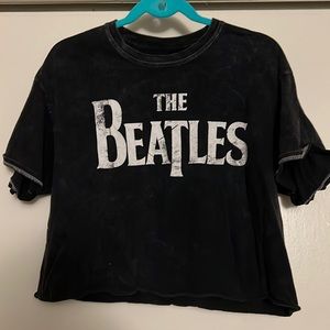 Black Beatles crop top